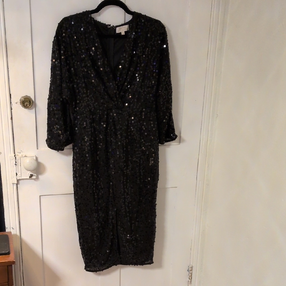 Boohoo Black Sequin Dress